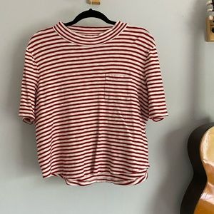 Madewell French Mock-neck Pocket Tee